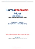 Newest and Real Adobe AD0-E312 PDF Dumps - AD0-E312 Practice Test Questions