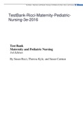 Test Bank Maternity and Pediatric Nursing/ LATEST UPDATE
