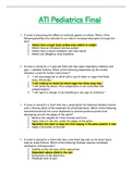 ATI Pediatrics Final Exam &lpar;Latest 2021&rpar;
