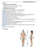 ANATOMY 251A & P 1 Final Review Recommended &vert; 2019&sol;2020 REVIEW