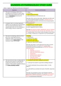 NURSING 304 - SAUNDERS ATI PHARMACOLOGY STUDY GUIDE (UPDATED) Complete Solution, A Guide.
