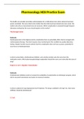 Pharmacology HESI Practice Exam &vert; WITH RATIONALES