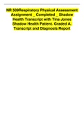 Tina JONES NR 509Respiratory Physical Assessment Assignment _ Completed _ Shadow Health Transcript 