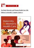 Test Bank Maternity and Womens Health Care 13th Edition Lowdermilk  &vert; Complete Guide A&plus;