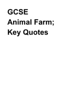 Animal Farm: Thematic Key Quotes (GCSE)