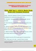 REAL 4000 Test 2 - UGA Dr&period; Martin Study Guide with Complete Solutions