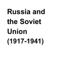 Edexcel History GCSE: Russia and the Soviet Union (1917-1941)