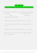ASU BIO 181 Exam Questions and Answers Already Passed
