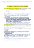 NR 602 FINAL EXAM STUDY GUIDE &sol; NR602 FINAL EXAM STUDY GUIDE&colon;LATEST 2021 &vert; CHAMBERLAIN COLLEGE OF NURSING