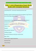 CHA 1&colon; Unit 6 Respiratory Exam Study Guide with Complete Solutions