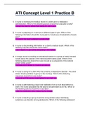 ATI RN CONCEPT BASED ASSESSMENT LEVEL 1 ONLINE PRACTICE B&period; QUESTIONS WITH ANSWERS&period;