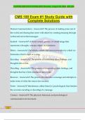 CMS 100 Exam &num;1 Study Guide with Complete Solutions