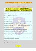 Cooke's Cumulative COSC 153 FINAL Exam Practice Questions and Answers