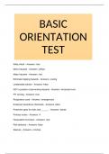 BASIC ORIENTATION TEST
