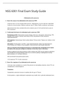 NSG 6001 Final Exam Study Guide