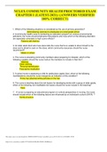 NR 341 NCLEX COMMUNITY HEALTH PROCTORED EXAM LATEST STUDY GUIDE 2021 CHAPTER 1