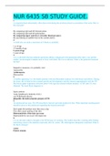 NUR 6435 SB STUDY GUIDE&period;&vert; LAT7EST GUIDE 