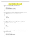 ANATOMY BIO 251Quiz 2