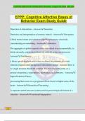 EPPP&colon; Cognitive Affective Bases of Behavior Exam Study Guide