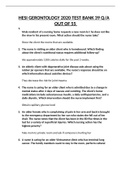 NURS 1244 - HESI GERONTOLOGY 2020 TEST BANK&period; QUESTIONS & ANSWERS&period;