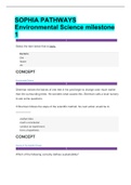 SOPHIA PATHWAYS Environmental Science milestone 1 &lpar; LATEST UPDATE &rpar;