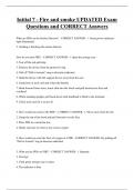Initial 7 - Fire and smoke UPDATED Exam  Questions and CORRECT Answers