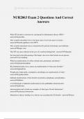 NUR2063 Exam 2 Questions And Correct Answers