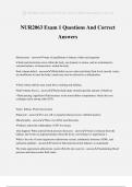 NUR2063 Exam 1 Questions And Correct Answers