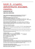 Unit 2- cryptic adventure escape rooms&period;&lpar;FOR DISTINCTION&rpar;