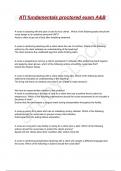 ATI fundamentals proctored Exam A&B Questions And Answers 