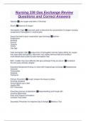 Nursing 336 Gas Exchange Review Questions and Correct Answers
