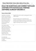 TEXAS PRINCIPLES 1 EXAM 2024-2025 ACTUAL EXAM 150 QUESTIONS AND CORRECT DETAILED ANSWERS WITH RATIONALES &lpar;VERIFIED ASNWERS&rpar; &vert;ALREADY GRADED A&plus;