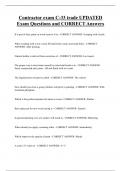 Contractor exam C-33 trade UPDATED  Exam Questions and CORRECT Answers