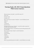 Nursing Funds&period; 101- HCC Exam Questions With Correct Answers&period;
