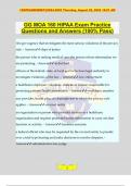 GG MOA 160 HIPAA Exam Practice Questions and Answers &lpar;100&percnt; Pass&rpar;