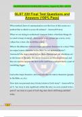 GLST 220 Final Test Questions and Answers &lpar;100&percnt; Pass&rpar;