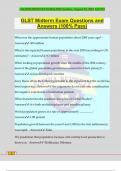 GLST Midterm Exam Questions and Answers &lpar;100&percnt; Pass&rpar;