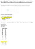 MATH 225N WEEK 3 CENTRAL TENDENCY QUESTIONS AND ANSWERS