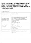 VA-BC CERTIFICATION &sol; VA-BC EXAMS &sol; VA-BC STUDY GUIDE 2024-2025 ACTUAL EXAM 200 QUESTIONS AND CORRECT DETAILED ANSWERS WITH RATIONALES