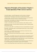 Openstax Principles of Economics Chapter 1 Exam Questions With Correct Answers