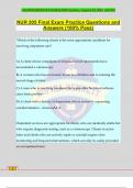 NUR 205 Final Exam Practice Questions and Answers &lpar;100&percnt; Pass&rpar;