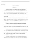 BUS  FP4801   Assessment 3 1.docx  BSN_FP4047  CAPELLA UNIVERISTY ASSESSMENT 3  Protecting the organizations work environment is part of social responsibility. An organizations social responsibility can also be expressed through its ethical standards- how