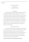 BSN FP4004   Assessment2&period;docx  BSN&lowbar;FP4004  Nursing Informatics Best Practices  Capella University  Nursing Research and Informatics  Purpose Statement  The purpose of this proposal is to identify&comma; enforce&comma; and evaluate effective safe practices for managin
