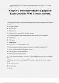 Chapter 3 Personal Protective Equipment Exam Questions With Correct Answers&period;