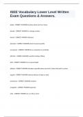 ISEE Vocabulary Lower Level Written Exam Questions & Answers&period;