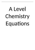 A level chemistry equations for calculations