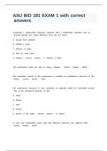 ASU Bio 181 Exam 1 with correct answers&period;