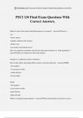 PSCI 110 Final Study Exam Questions With Correct Answers&period;