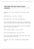 ASU BIO EXAMS BUNDLE QUESTIONS AND ANSWERS