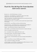 Psych Soc Mcat 86 Page Doc Exam Questions And Correct Answer